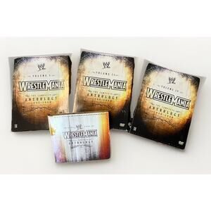 WWE Wrestlemania + Anthology: Vol. 1, Vol 2, Vol 4 DVD, 1985-2004, 5-Disc Sets
